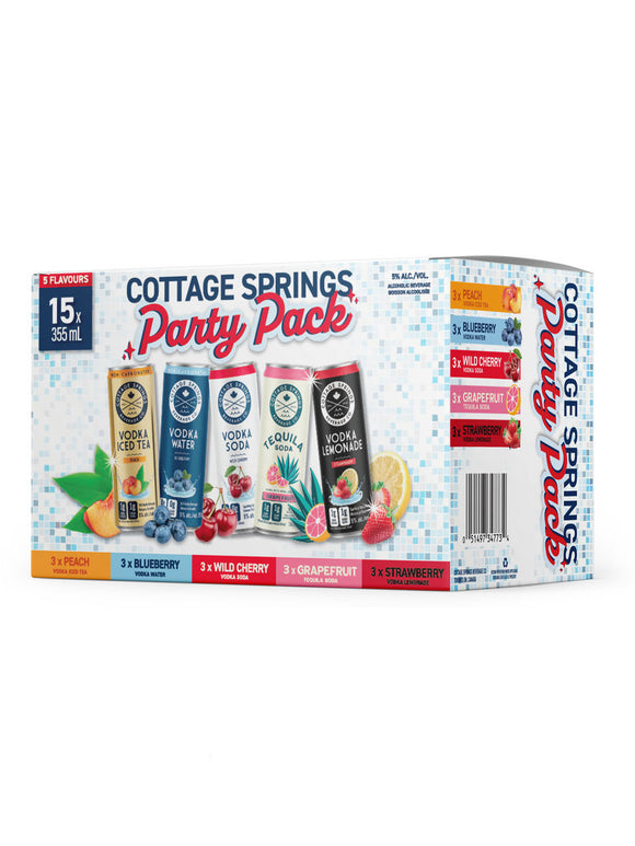 COTTAGE SPRINGS RTD PARTY PACK 15 CANS