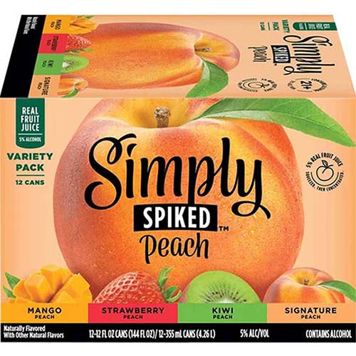 SIMPLY SPIKED PEACH MIXER 12