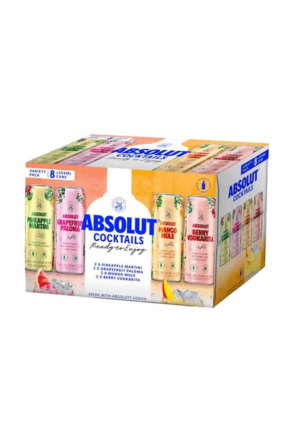 ABSOLUT RTD MIXER PACK SUMMER COCKTAILS 8 CANS