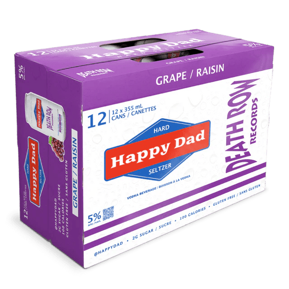 HAPPY DAD HARD SELTZER GRAPE 12 CANS