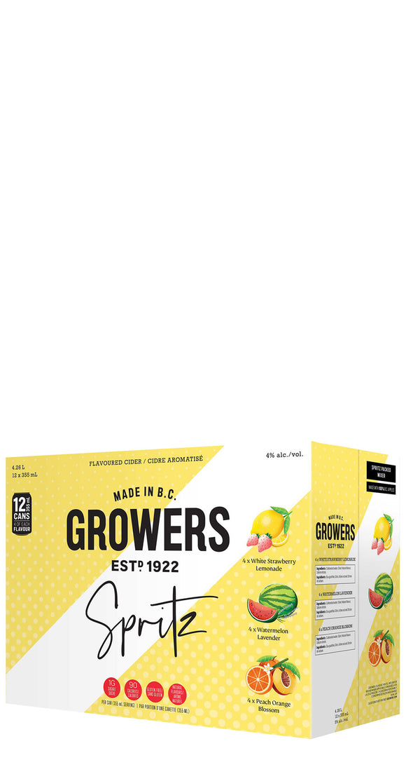GROWERS SPRITZ MIXER PACK 12 CAN