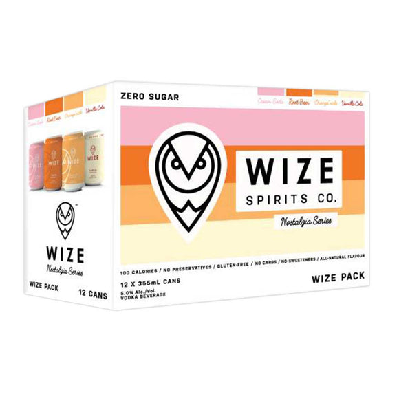 WIZE - NOSTALGIA MIXED PACK 12 CANS 0 SUGAR 100 CALORIES