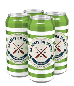 NO BOATS ON SUNDAY PEAR CIDER  4 CANS