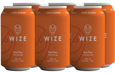 WIZE - ROOT BEER VODKA SODA 6 CANS SUGAR FREE