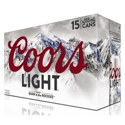 Coors Light 15 Can Ctn 355ML