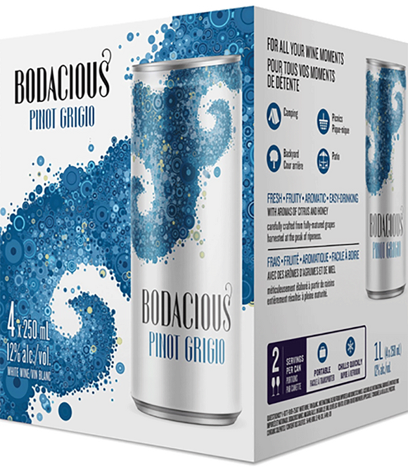 BODACIOUS PINOT GRIGIO 4 CANS