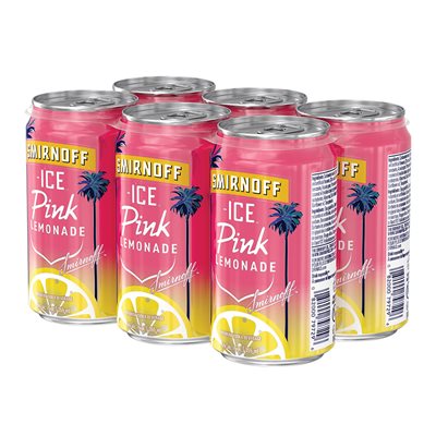 SMIRNOFF ICE PINK LEMONADE 6 CANS