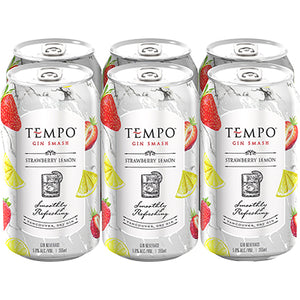 TEMPO GIN SMASH STRAWBERRY LEMON 6 CANS