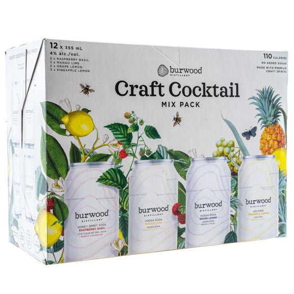 BURWOOD CRAFT COCKTAIL MIX PACK 12 CANS
