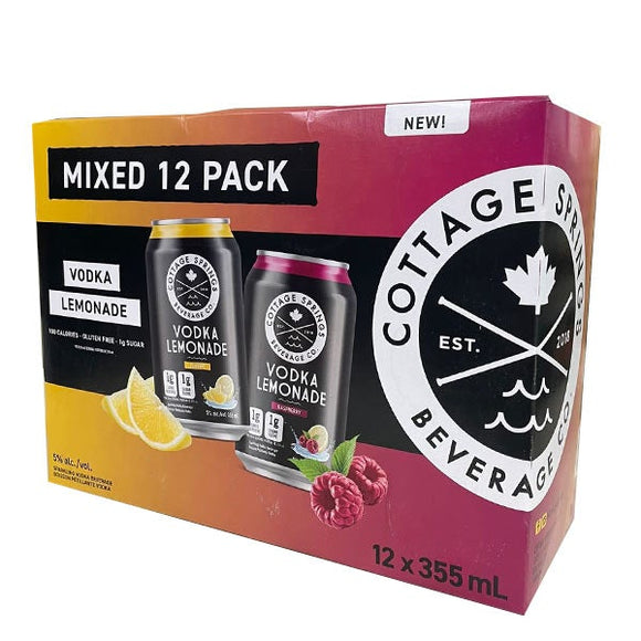 COTTAGE SPRINGS LEMONADE VARIETY 12 CANS