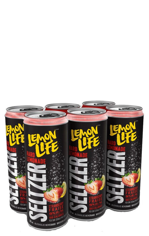 LEMON LIFE SELTZER STRAWBERRY 6 CANS