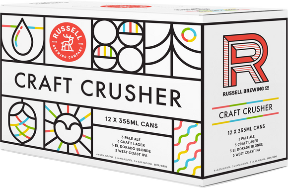 RUSSELL CRAFT CRUSHER MIXED 12 CANS