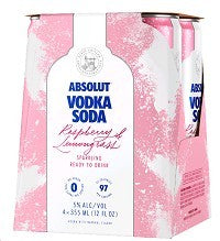 ABSOLUT SODA RASPBERRY 4PCK CANS
