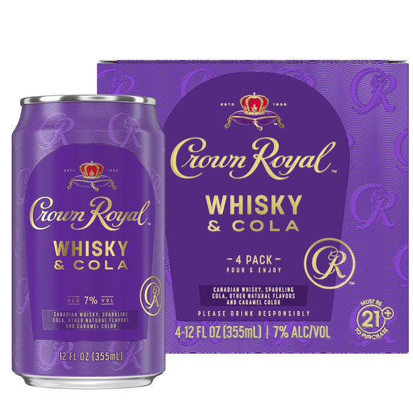 CROWN ROYAL WHISKY COLA 6 CANS