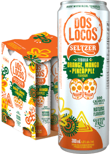 DOS LOCOS ORANGE MANGO PINEAPPLE SELTZER 4 CANS