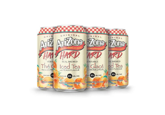 ARIZONA HARD PEACH ICED TEA 6 CANS